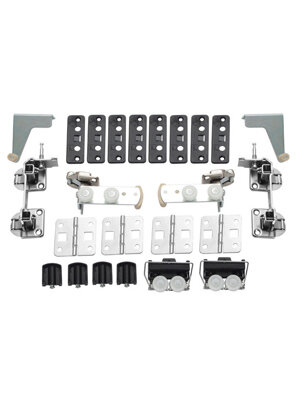 Zestaw okuć do drzwi składanych Wing 77 - drzwi dwuskrzydłowe