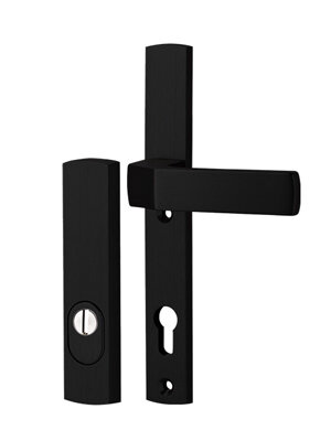 Klamka drzwiowa Solid Solo do pochwytu, szyld i rozeta PZ92 mm Flex F8/czarny