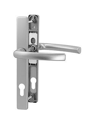 Klamka drzwiowa 30A/2000M E na szyldzie PZ - F9/stal 210