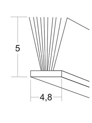 Uszczelka szczotkowa PB048.0500-3P szara