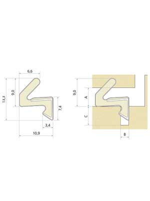 Uszczelka okienna QLON QL-3056 biel
