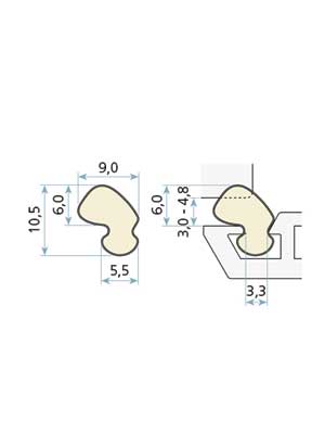 Uszczelka okienna QLON QL-5570 czarna KBE REHAU