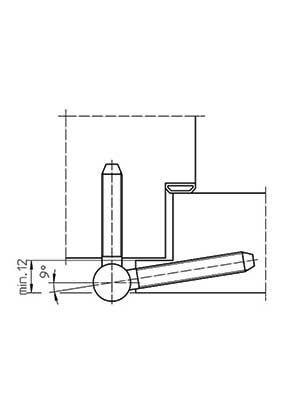 Zawias BAKA C1-15 WF ocynk srebrny