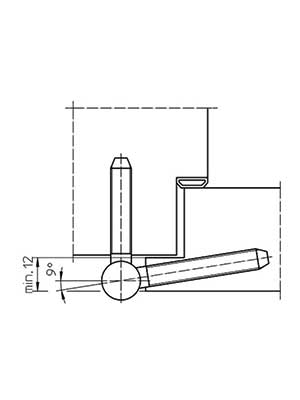 Zawias BAKA C1-20 WF ocynk srebrny