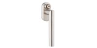 Klamka okienna z kluczem FG61 stal szlachetna - trzpień 43 mm
