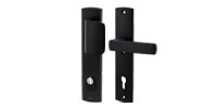 Klamka drzwiowa Apollo z pochwytem na szyldzie PZ92 mm Flex F8/czarny